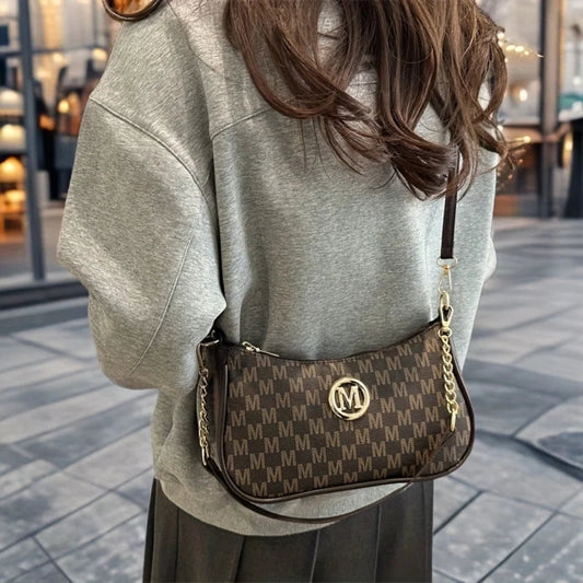 Elegant vintage-handväska – praktisk crossbody med justerbar rem