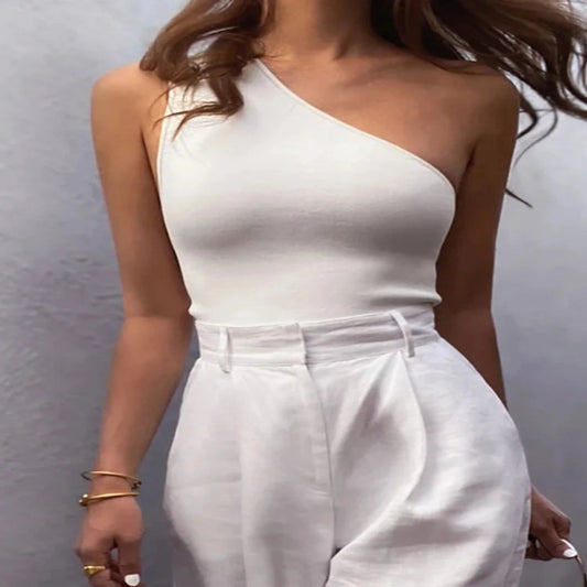 Trendig damtopp – Somrig crop top i stretchigt material